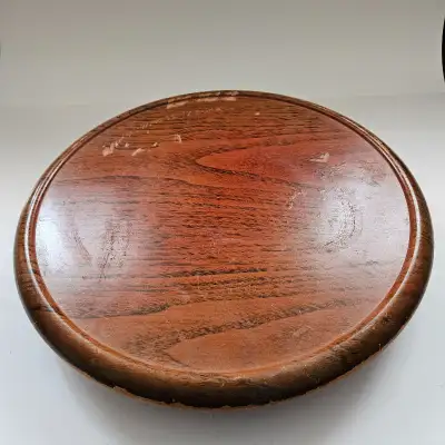 Put a spin on everyday life with this round wooden tray. Give it a twirl to get closer to your favou...