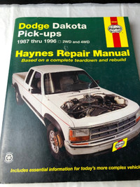 HAYNES 1987 - 95 DODGE DAKOTA 2WD & 4X4 SERVICE MANUAL #M0383