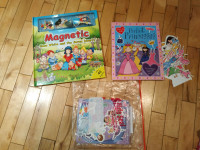 Magnetic book and cut out dress up books