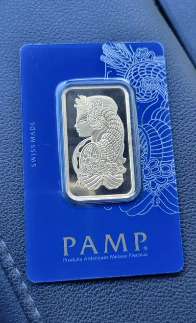 1 oz Gold Bar Suisse Pamp 24 kt 99.99% (Serial # In Assay), View more
