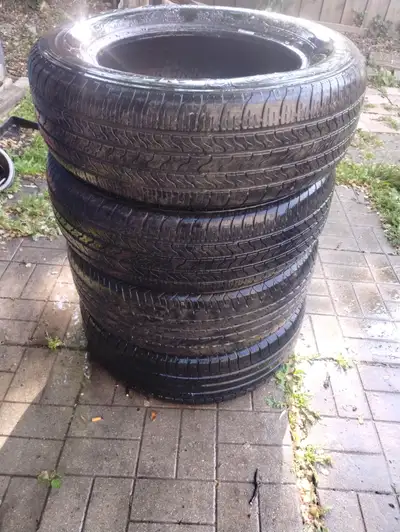 3 Firestone Allseason Radials 1 Michelin latitude tour all 225/65r/17s 40% tread left Will last the...