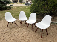 Four mid century modern chairs 