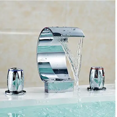 Waterfall Chrome Bathroomg Sink Faucet with Pop Up Drain, View more