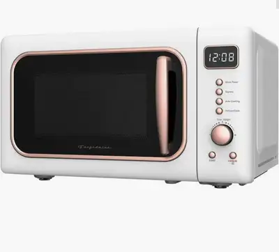 Frigidaire 0.7 Cu. Ft. Retro Microwave (EMW788-WHITERGLD), View more