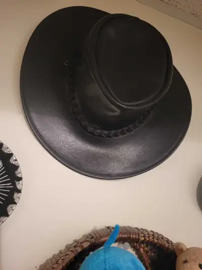 Genuine leather Austrailian hat, View more