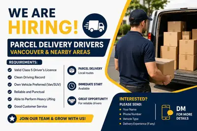 Hiring Delivery Drivers – Vancouver, View more