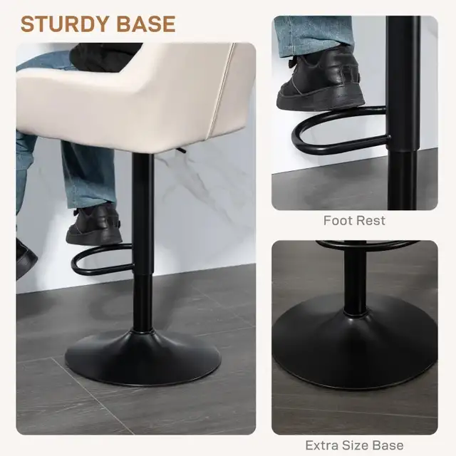 Swivel Bar stool Adjustable Bar Stool with Footrest in Chairs & Recliners in Markham / York Region - Image 6