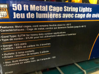 50’ metal cage string lights