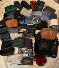 Large Assortment of Travel Bags Including Some From Airlines