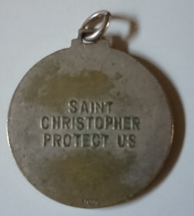 Vintage Italian Saint Christopher and Jesus Large Pendant in Arts & Collectibles in Oshawa / Durham Region - Image 2