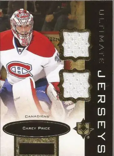 CAREY PRICE 2013-14 UD Ultimate Collection Jersey UJ-CP Montreal Canadiens HABS PRIX BECKETT 40$
