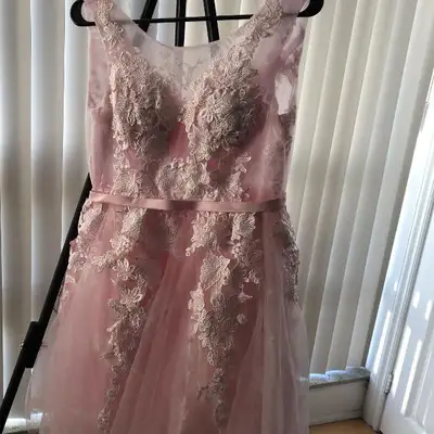 SIZE 2 and 4 BRIDESMAIDS LIGHT PINK DRESSES, View more