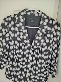 New Womens Blazer Jacket Cropped Linda Lundstrom Black Size 12