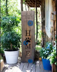 Rustic Welcome to our Home Porch Sign 