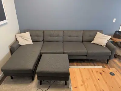 King size modular sectional + ottoman from Burrow, View more