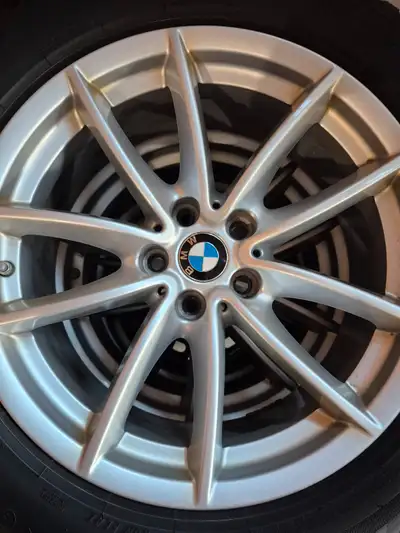 Original BMW Rims & Winter Tires 225/60/18 From 2020 BMW X3 fits BMW models with 5x112 bolt pattern...