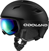 Odoland Snow Ski Helmet and Goggles Set