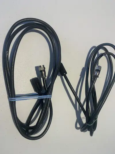 For sale: 2 sets of coaxial tv to vcr/ cable box cable, View more