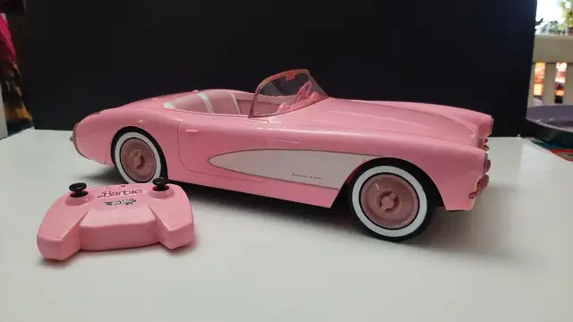 PINK CORVETTE FROM 2023 BARBIE THE MOVIE! REMOTE CONTROL! | Children ...