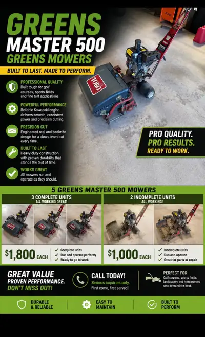 toro Greensmaster mowers, View more