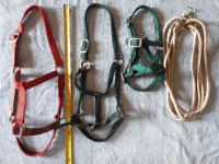 Horse and pony tack, De Gogue, leathers, halters, carry bag