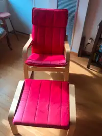 Ikea Poang Rocking Chair & Matching Footstoo