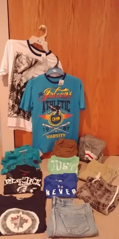 12 pces of kids cloths size 10-12.  Sold together or separately, View more