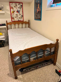 Twin wood bed frame