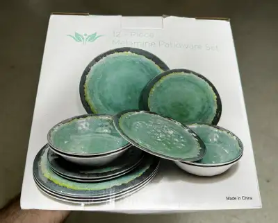 12 Piece Melamine Patioware Set, View more