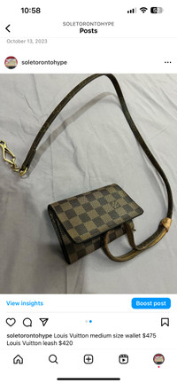 Louis Vuitton medium size wallet $475  IG: @SoleWorldWideHype