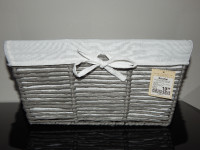 Bouclair Paper Basket w white lining - New