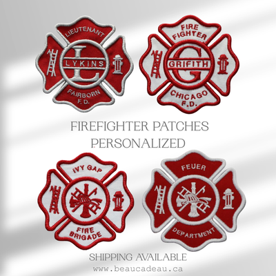 Firefighter Patch, Personalized Embroidered Patches, Maltese, View more