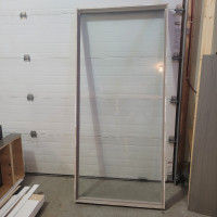 interior wall glass mounted in 2x4 wall frame
