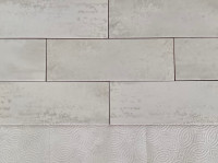 45 sq Ft high end wall subway tile white with grey made in Italy