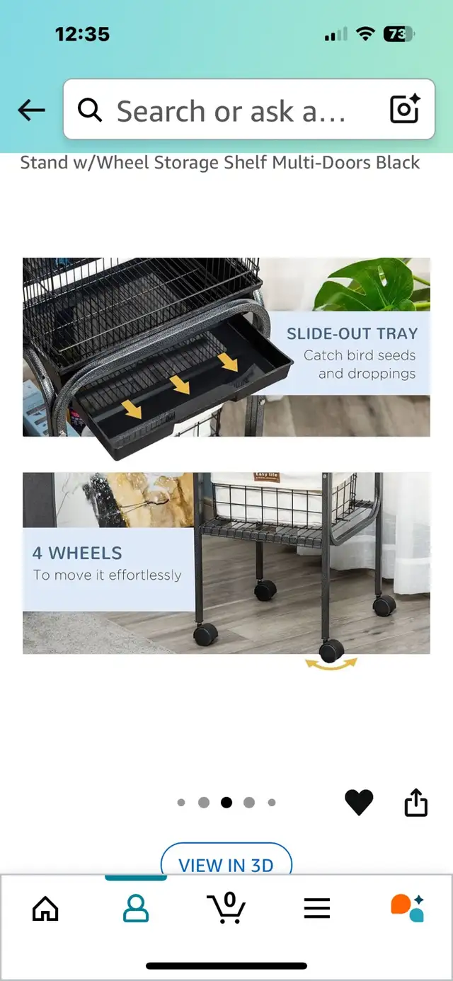 New birdcage on wheels in Accessories in Burns Lake - Image 4