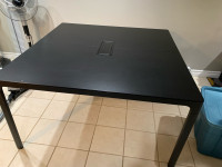 Large black work table