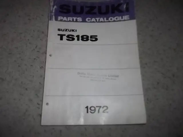 1972  Suzuki  TS185  Used Original Part Catalogue in Other in City of Toronto - Image 2