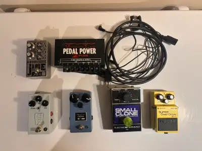 Guitar Pedals and Power Supply, View more