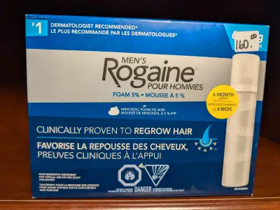 Rogaine Men's Hair Regrowth Foam with 5% Minoxidil, 6 x 60 g - S, View more