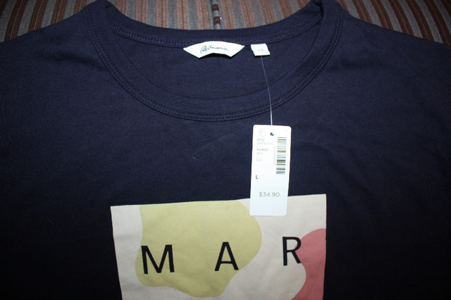 Reitman's NWT Marvelous Navy Blue T-Shirt. Size Large. Tags on! in Women's - Tops & Outerwear in Ottawa - Image 2