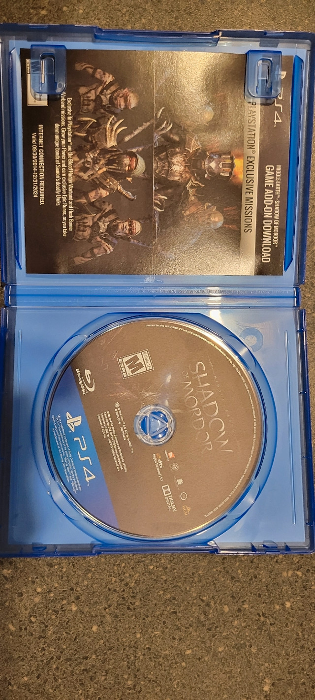 Shadow Of Mordor Ps4 in Sony Playstation 4 in London - Image 2