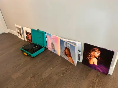 Taylor Swift Records + Record Player, View more