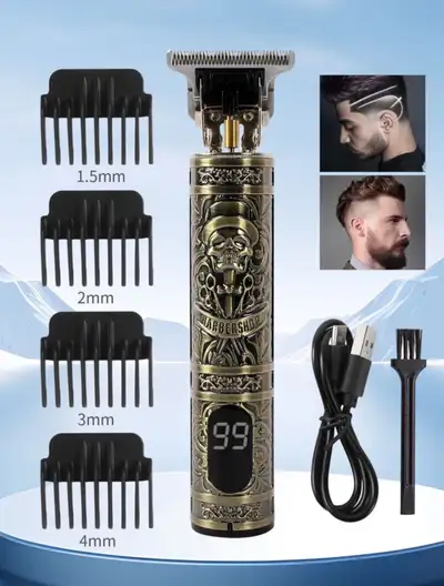 Electric Hair Clipper USB Rechargeable LCD Monitor Cordless Hair, View more