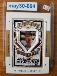 2003 UD Patch Collection Willie McCovey Hall of Famers S.F.