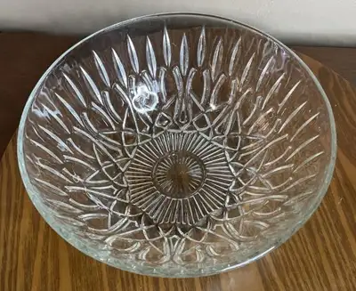 Brand New Thick & Clear Pressed Glass Bowl (Pasari, Indonesia), View more