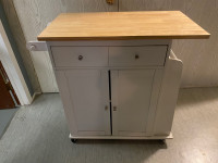 Rolling Kitchen Island Cart with Wood Top, Enough Storage Drawer
