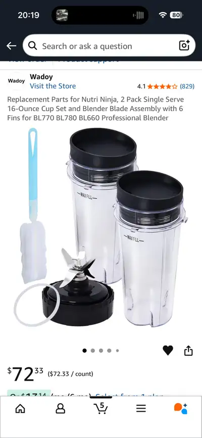 New 2 pack 16roz cup for nutri ninja, View more