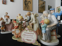 new Vintage ENESCO Treasured Memories Bisque Porcelain statues.2