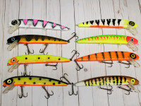 Custom painted 10in Jake's. Musky trolling casting lures