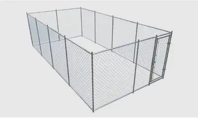 10’x20’x6’ chain link dog kennel , View more